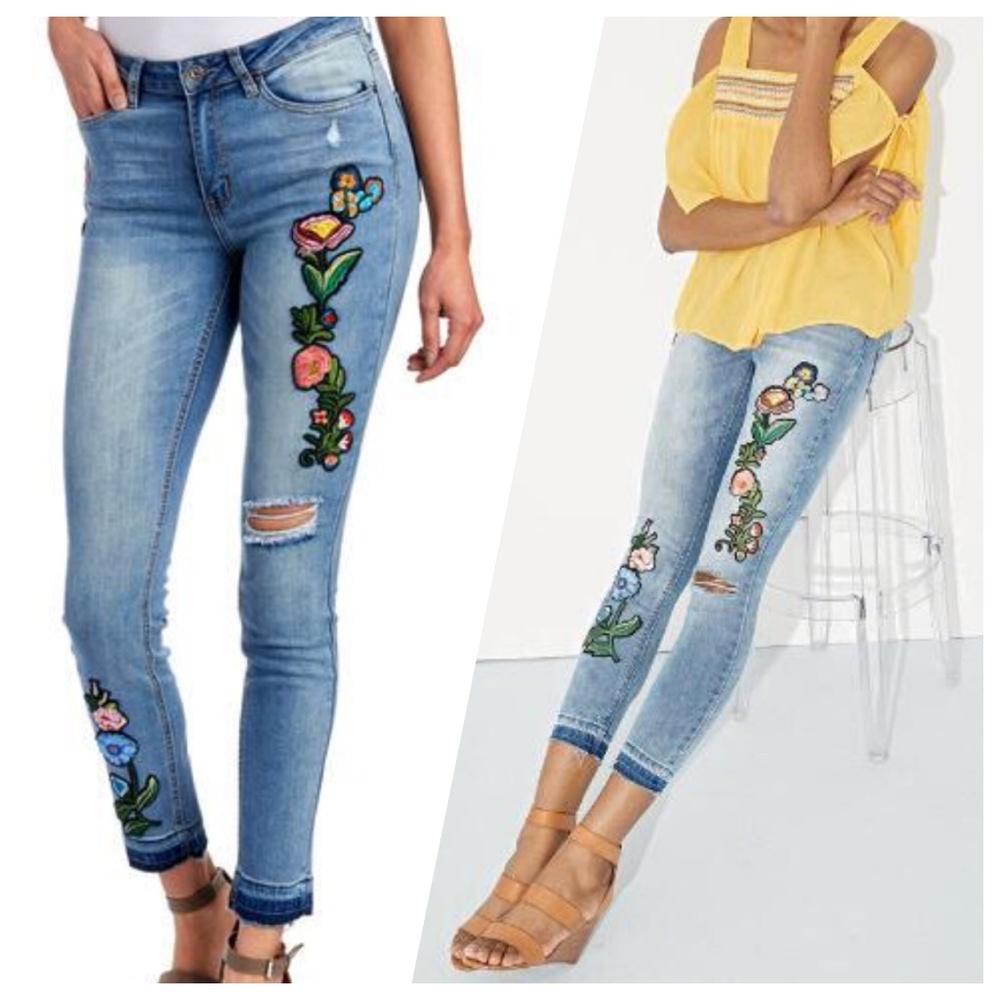 Rocks & Indigo Floral Applique Release Hem Size 8/28